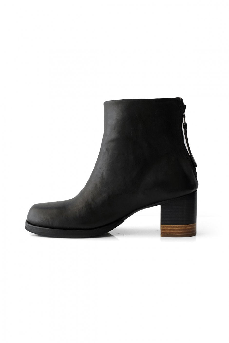 FEIT - BI-COLOR HEEL BOOT - BLACK