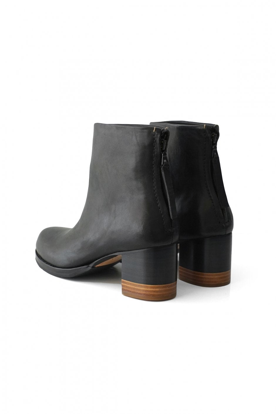 FEIT - BI-COLOR HEEL BOOT - BLACK