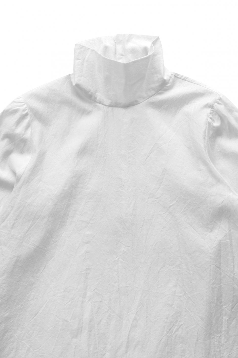 humoresque - HIGH NECK BLOUSE - SMOKE WHITE