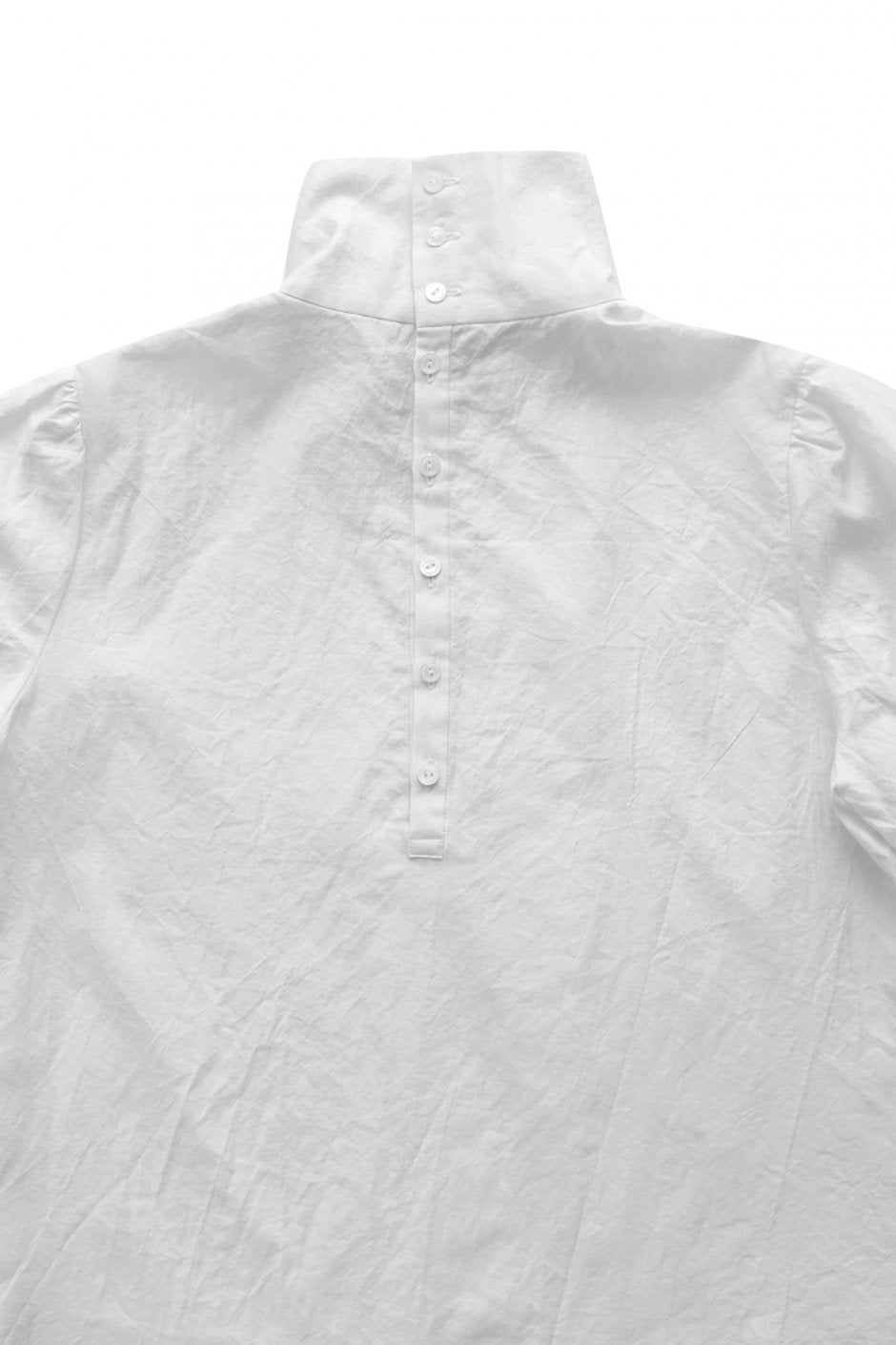 humoresque - HIGH NECK BLOUSE - SMOKE WHITE