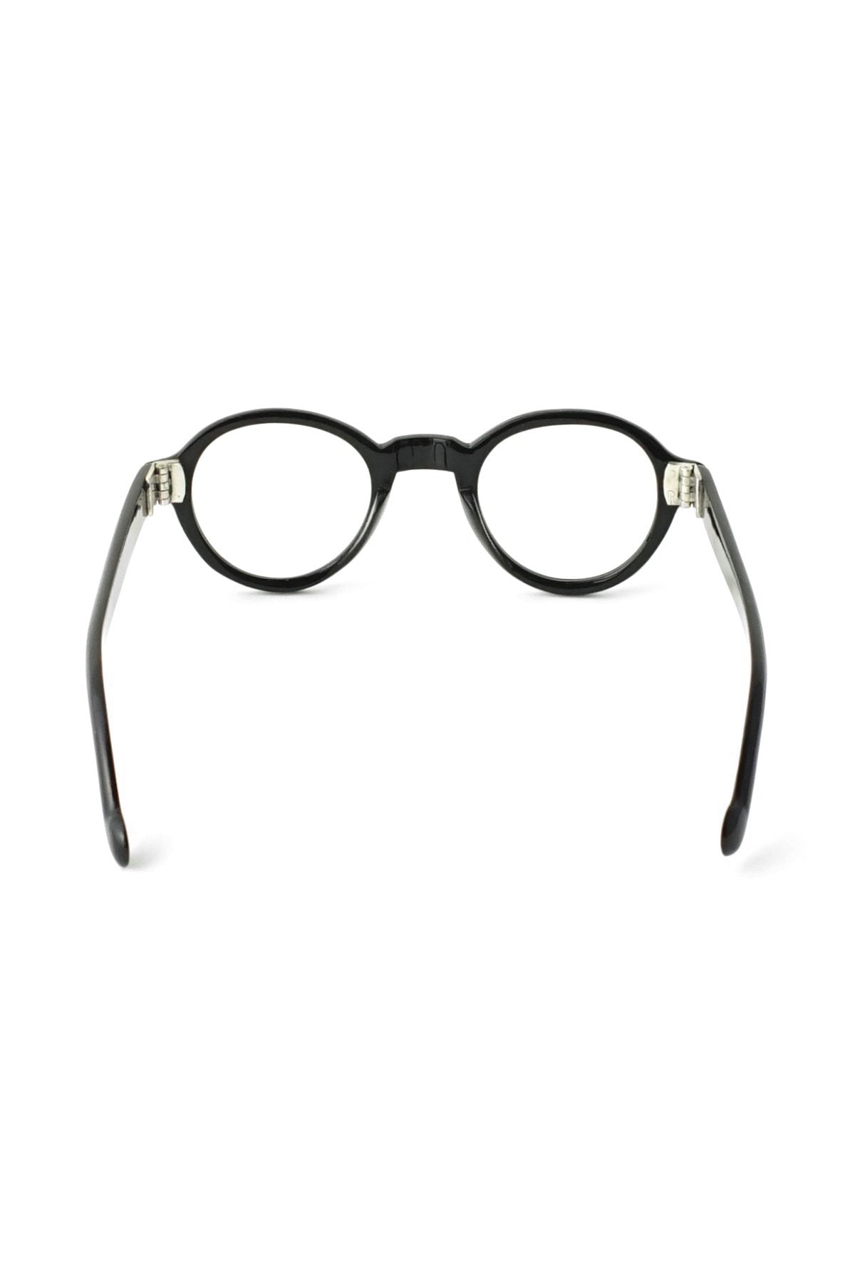 1940s HAND MADE BRITISH VINTAGE EYEWEAR 3DOT ROUND BLACK - OPT-328