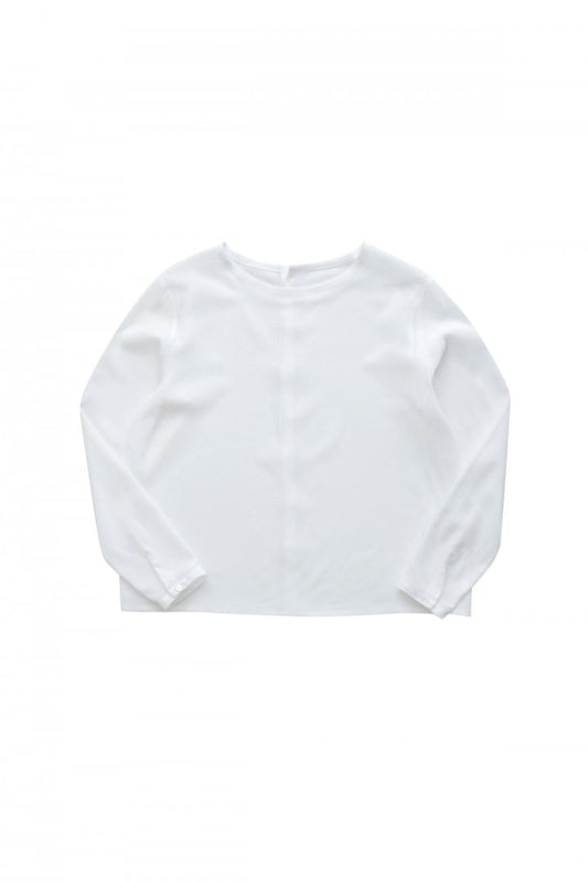 humoresque - PLAIN BLOUSE - WHITE SILK