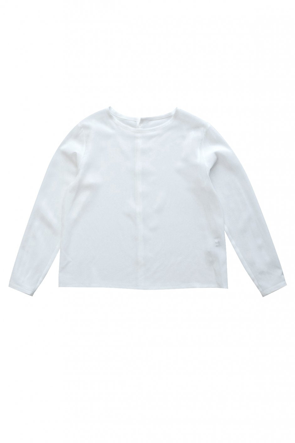 humoresque - PLAIN BLOUSE - WHITE SILK