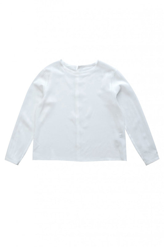 humoresque - PLAIN BLOUSE - WHITE SILK