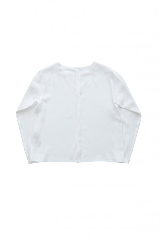 humoresque - PLAIN BLOUSE - WHITE SILK