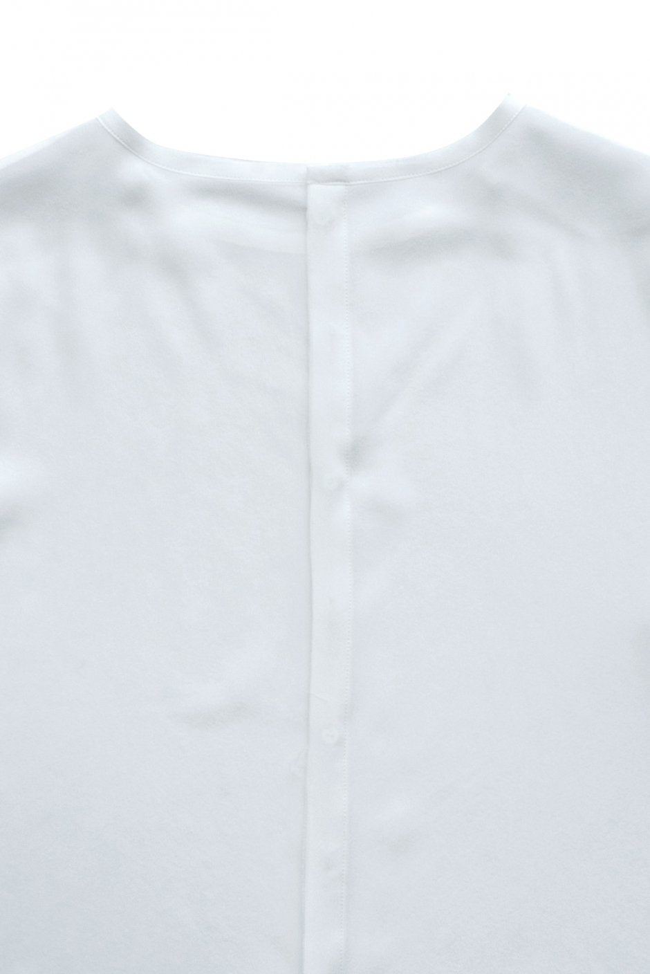 humoresque - PLAIN BLOUSE - WHITE SILK