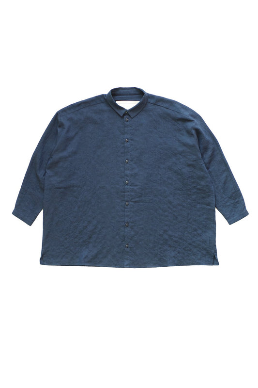 toogood - THE DRAUGHTSMAN SHIRT LONG - SOFT COTTON SHIRTING - INK