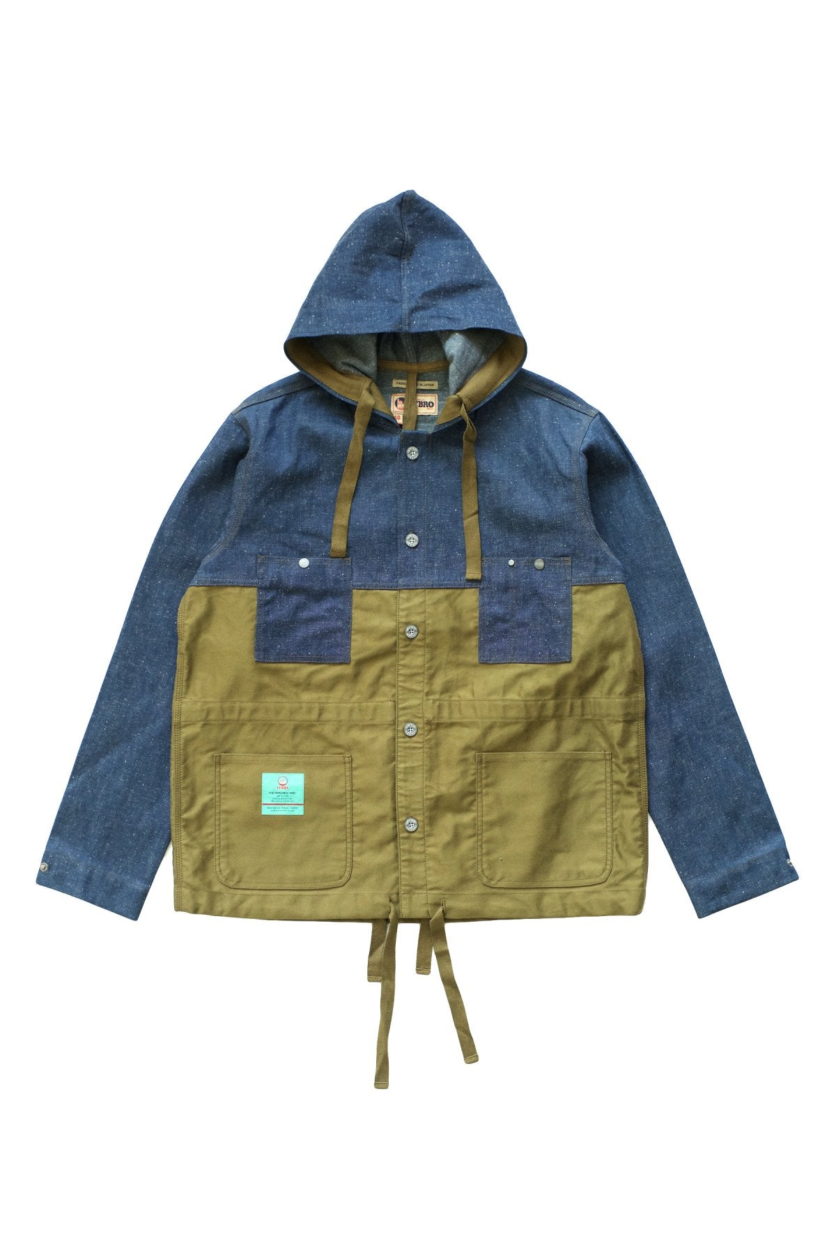 NIGEL CABOURN - LYBRO SPLIT ARMY HOODED CHORE JACKET - OLIVE