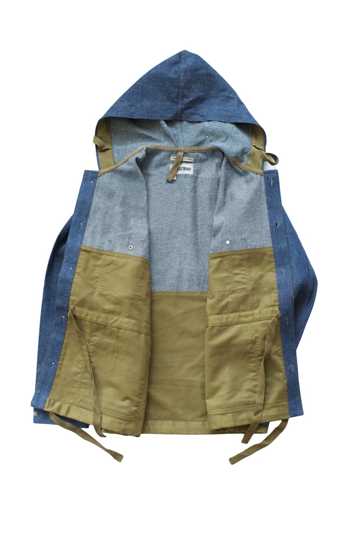 NIGEL CABOURN - LYBRO SPLIT ARMY HOODED CHORE JACKET - OLIVE