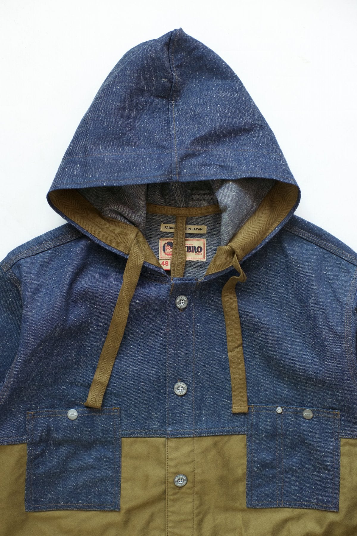 NIGEL CABOURN - LYBRO SPLIT ARMY HOODED CHORE JACKET - OLIVE