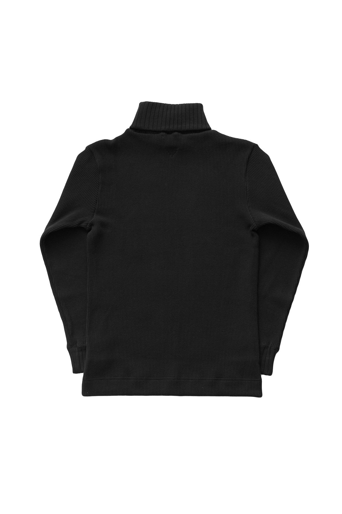 Nigel Cabourn - TURTLE NECK WAFFLE - BLACK