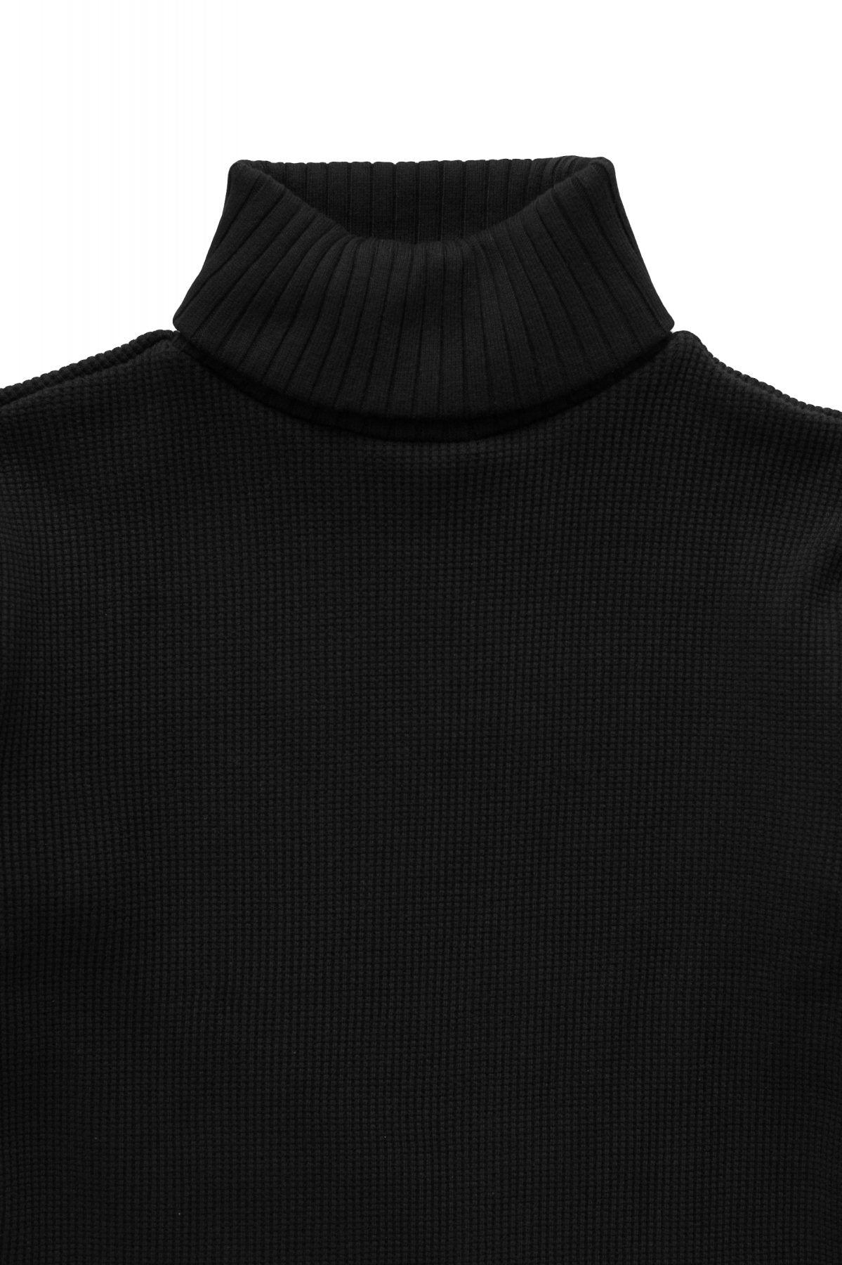 Nigel Cabourn - TURTLE NECK WAFFLE - BLACK