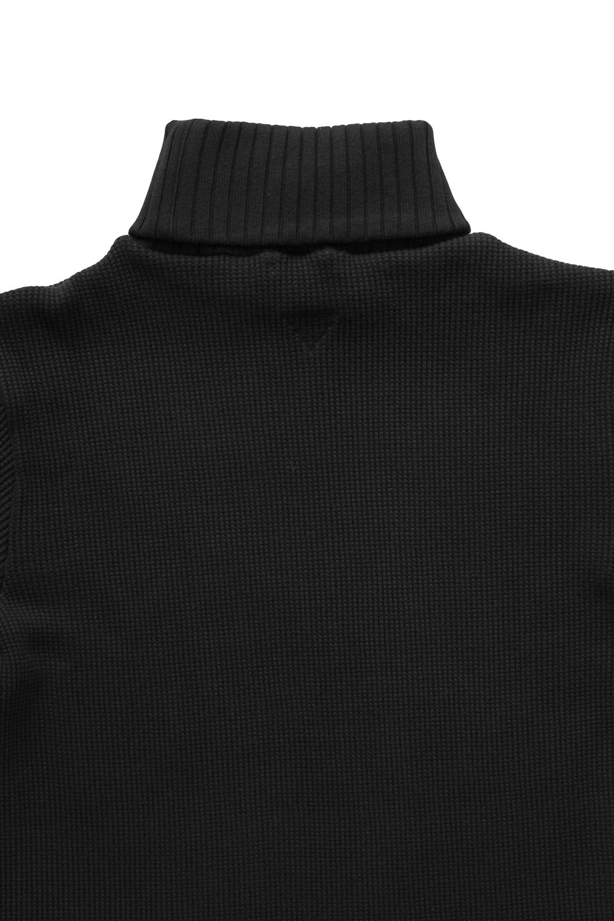 Nigel Cabourn - TURTLE NECK WAFFLE - BLACK