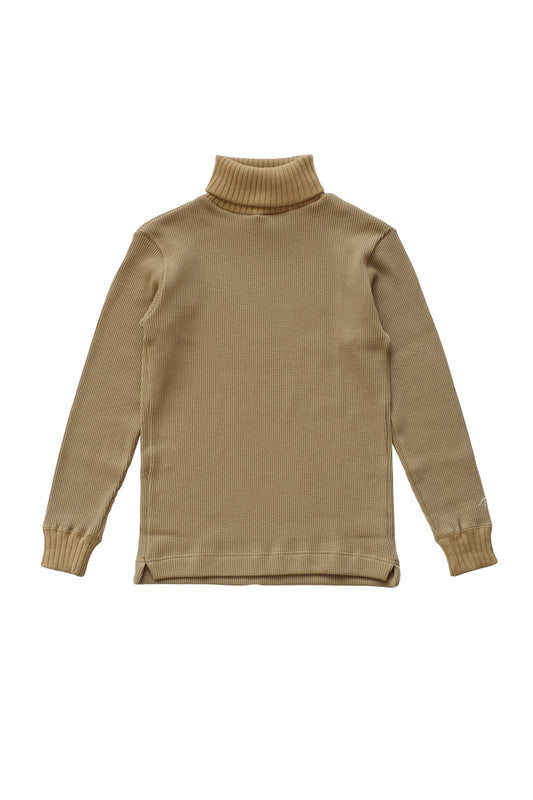 Nigel Cabourn - TURTLE NECK WAFFLE - CAMEL