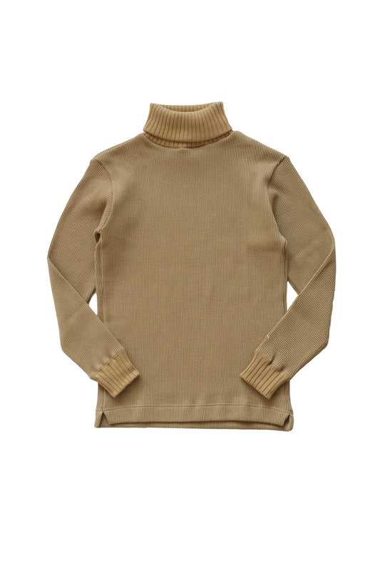 Nigel Cabourn - TURTLE NECK WAFFLE - CAMEL