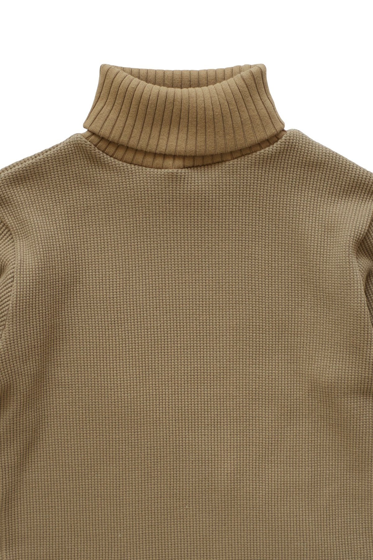 Nigel Cabourn - TURTLE NECK WAFFLE - CAMEL