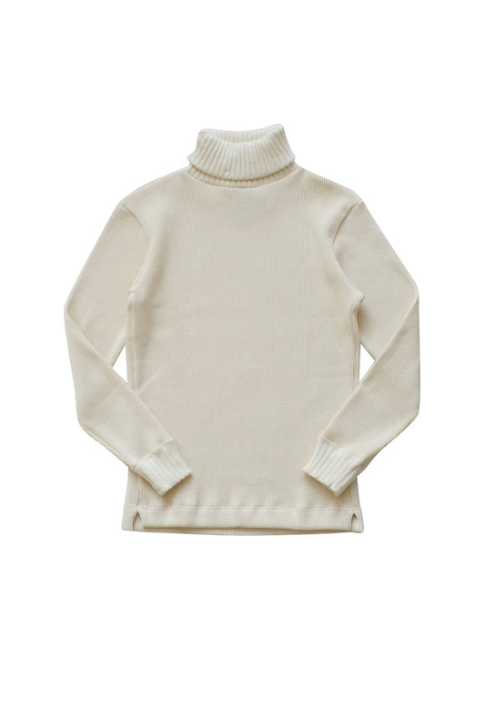 Nigel Cabourn - TURTLE NECK WAFFLE - IVORY