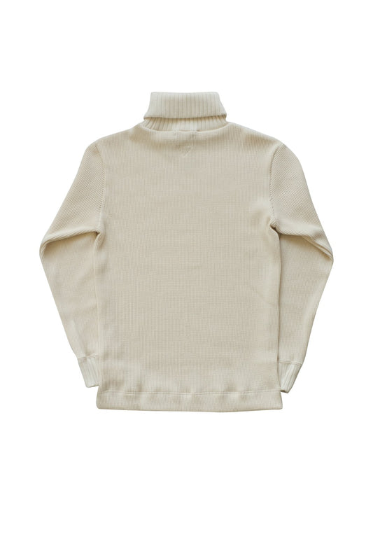 Nigel Cabourn - TURTLE NECK WAFFLE - IVORY