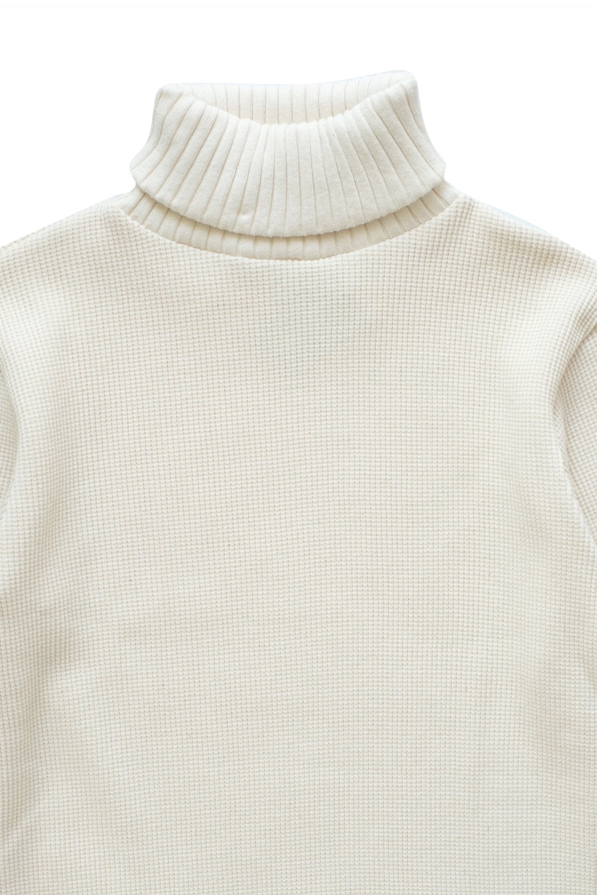 Nigel Cabourn - TURTLE NECK WAFFLE - IVORY