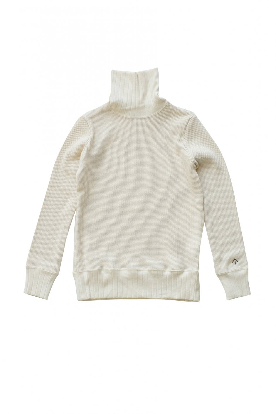 Nigel Cabourn woman - TURTLENECK BIG WAFFLE - IVORY