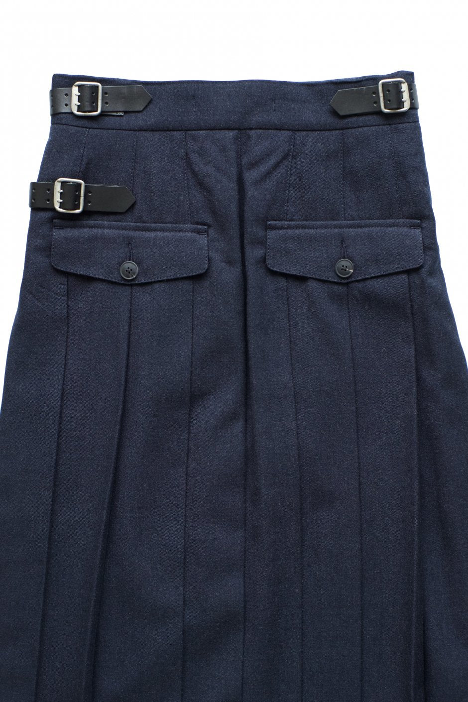 Nigel Cabourn woman - KILT SKIRT - WOOL SERGE - NAVY