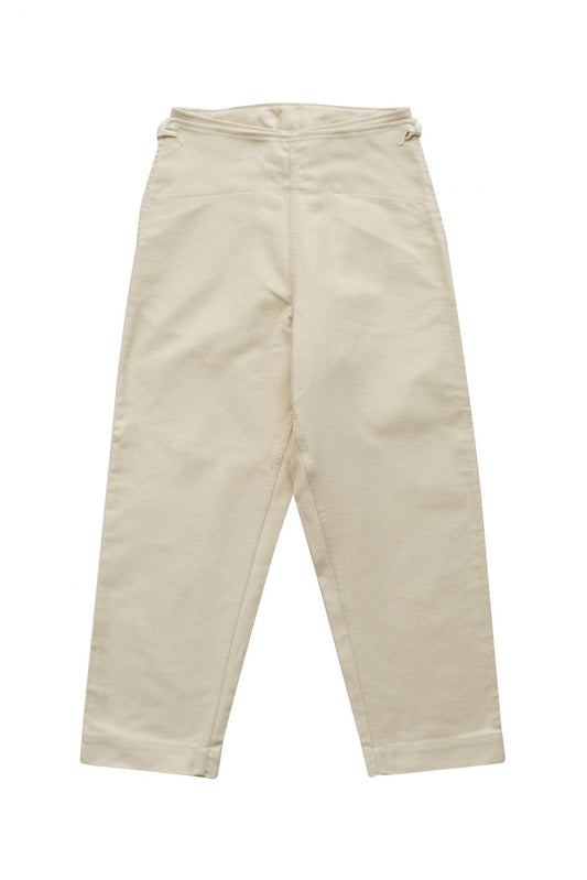 Nigel Cabourn WOMEN'S - DECK WORKER PANT MOLESKIN - IVORY