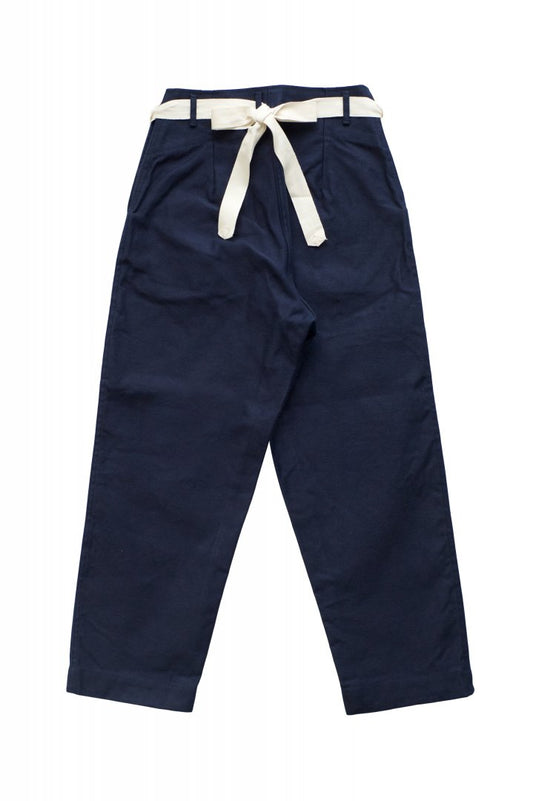 Nigel Cabourn WOMEN'S - DECK WORKER PANT MOLESKIN - NAVY