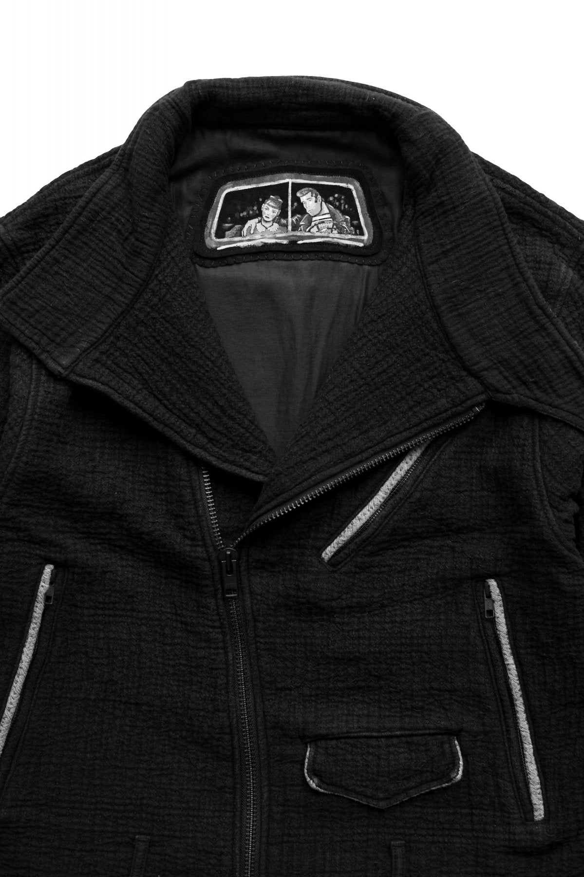 Porter Classic - SASHIKO GREASE JACKET - BLACK