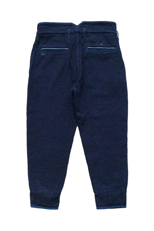 Porter Classic - SASHIKO GREASE PANTS - BLUE