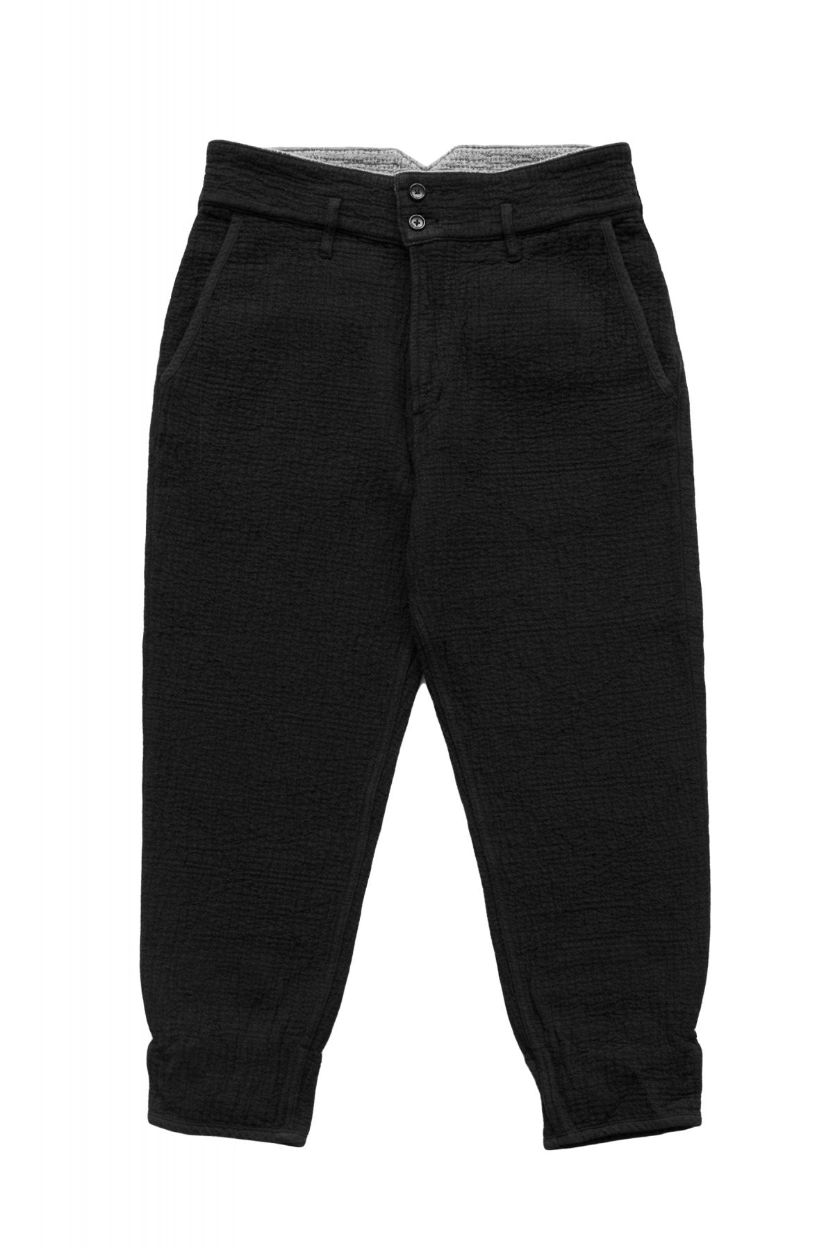 Porter Classic - SASHIKO GREASE PANTS - BLACK