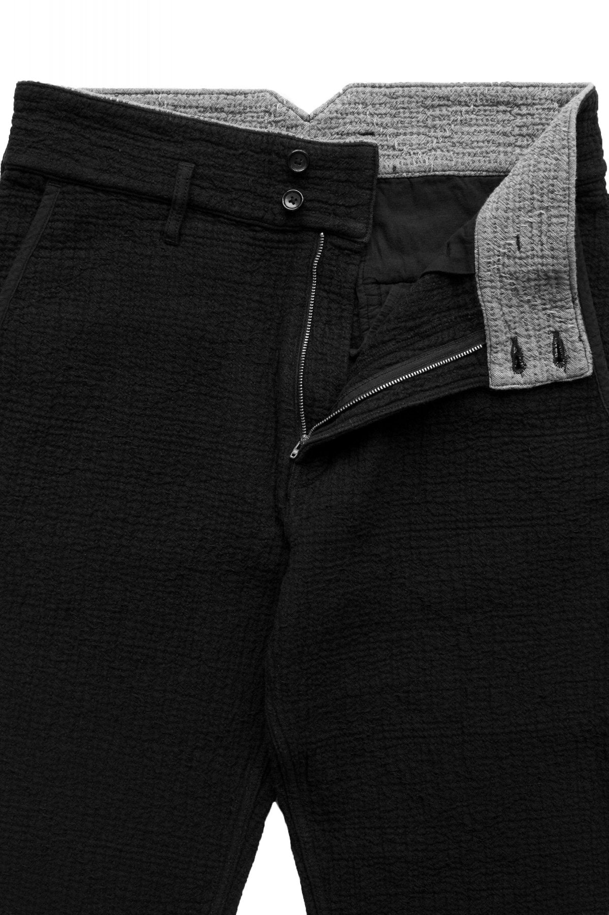 Porter Classic - SASHIKO GREASE PANTS - BLACK