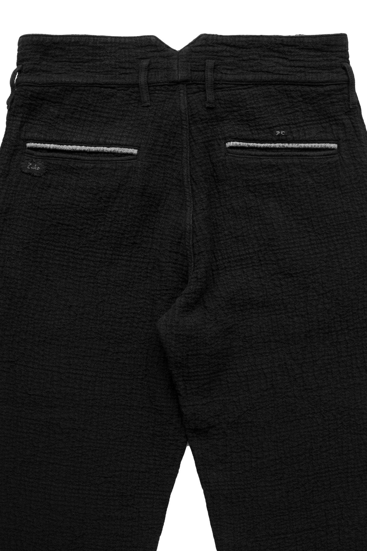 Porter Classic - SASHIKO GREASE PANTS - BLACK