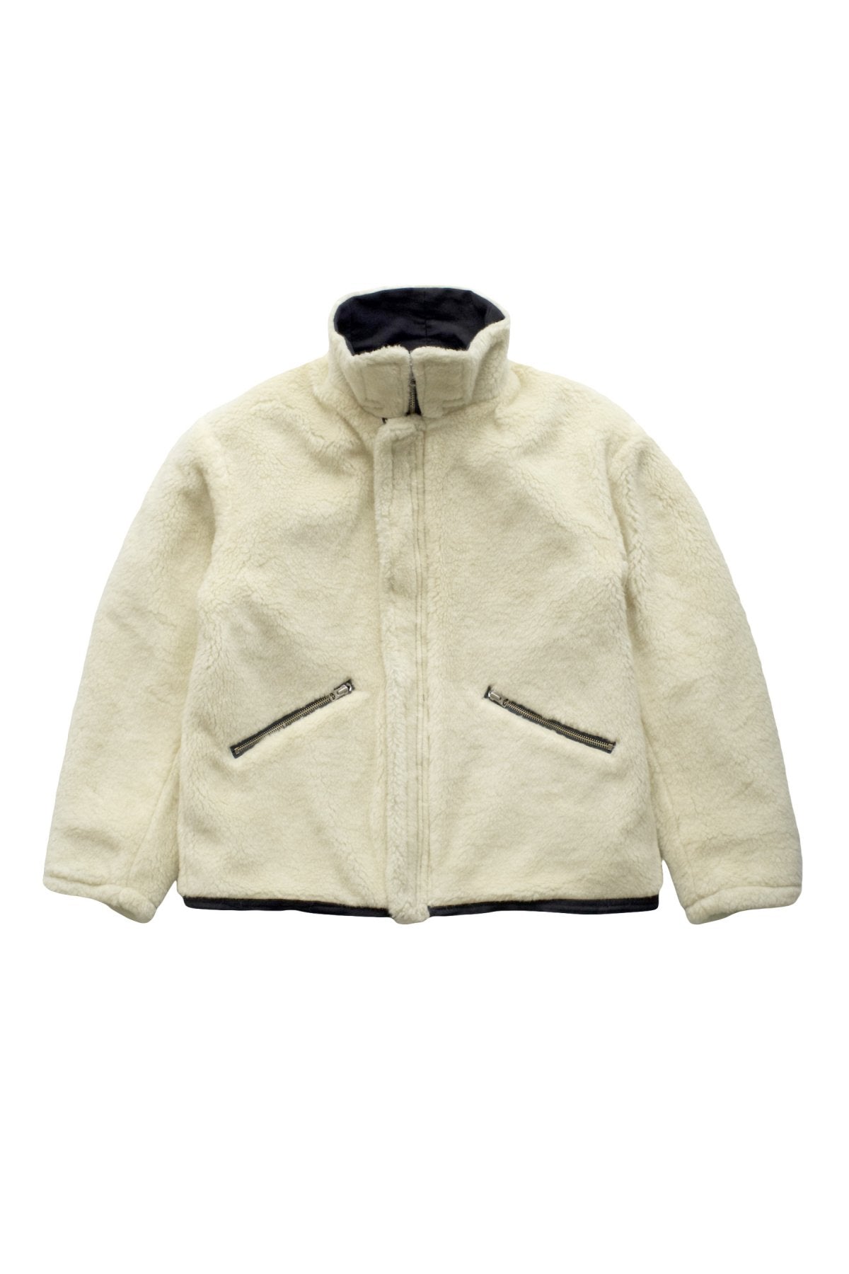 OLD JOE ★★★ - EXCLUSIVE ALPACA SHEARING AVIATOR JACKET - NAVY