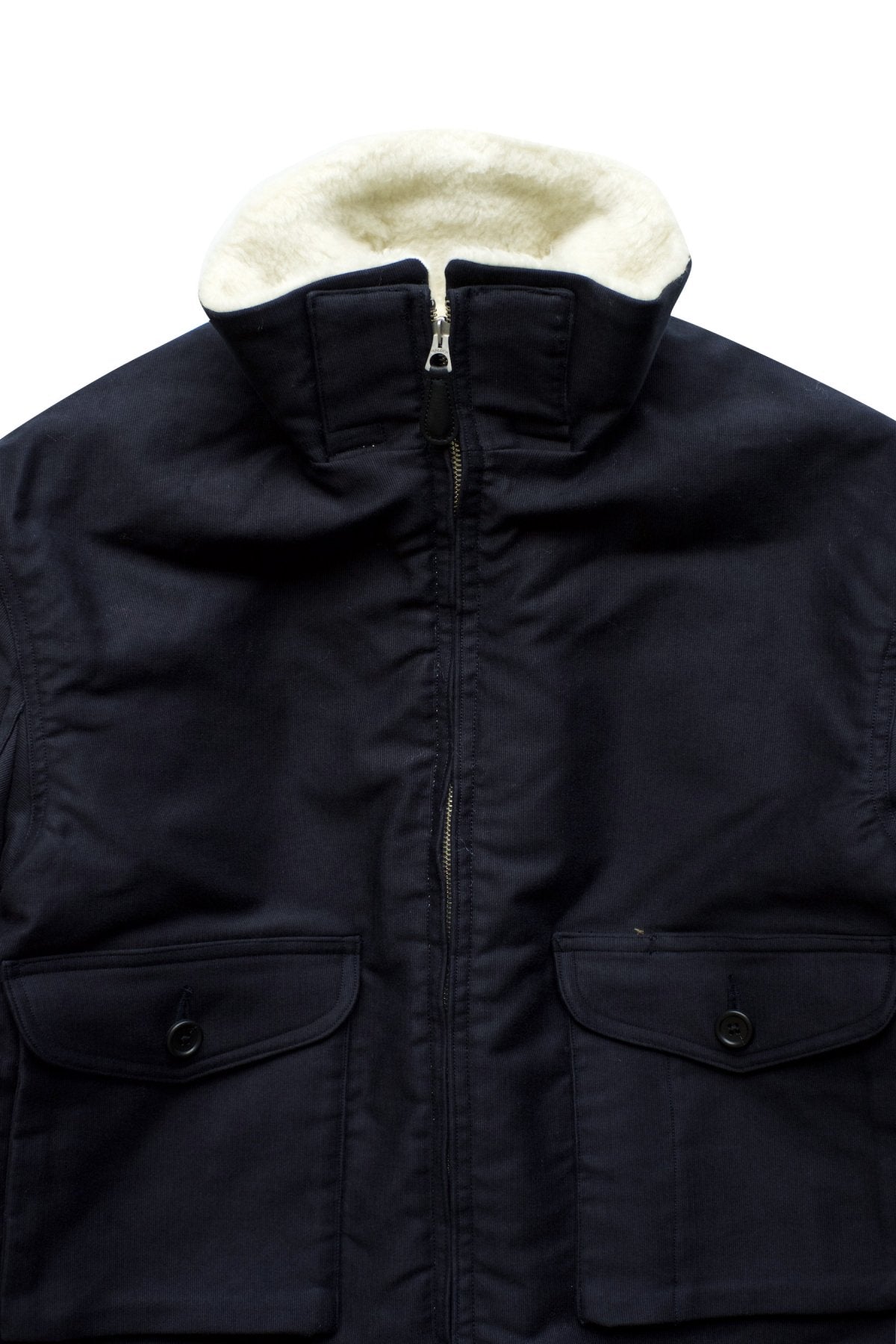 OLD JOE ★★★ - EXCLUSIVE ALPACA SHEARING AVIATOR JACKET - NAVY