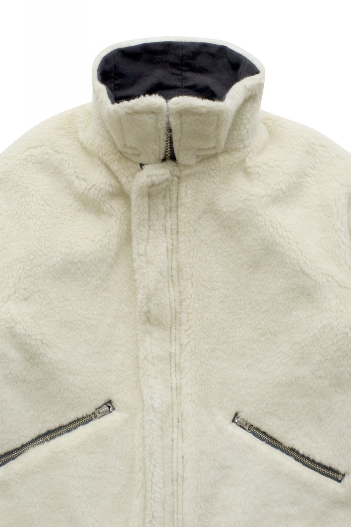 OLD JOE ★★★ - EXCLUSIVE ALPACA SHEARING AVIATOR JACKET - NAVY