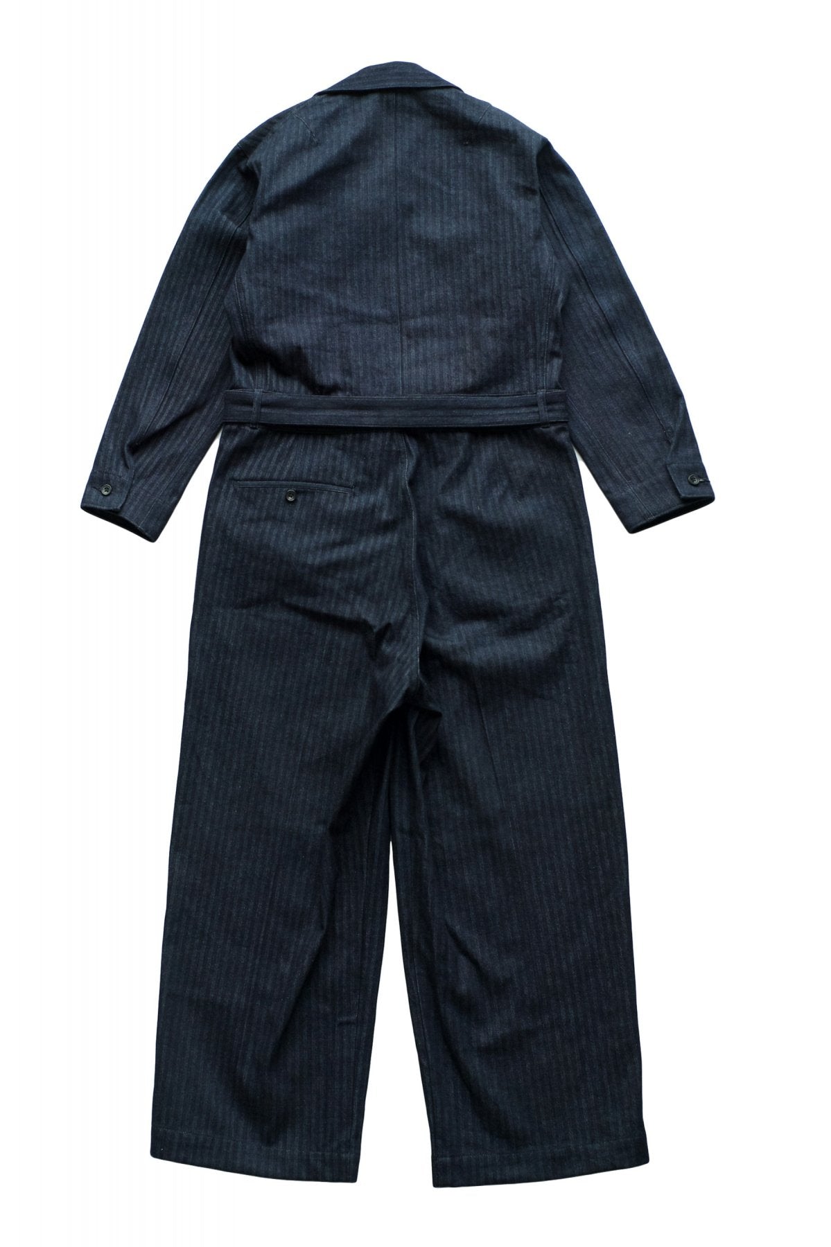 OLD JOE - BELTED DAPPER SUITS - INDIGO HERRINGBONE