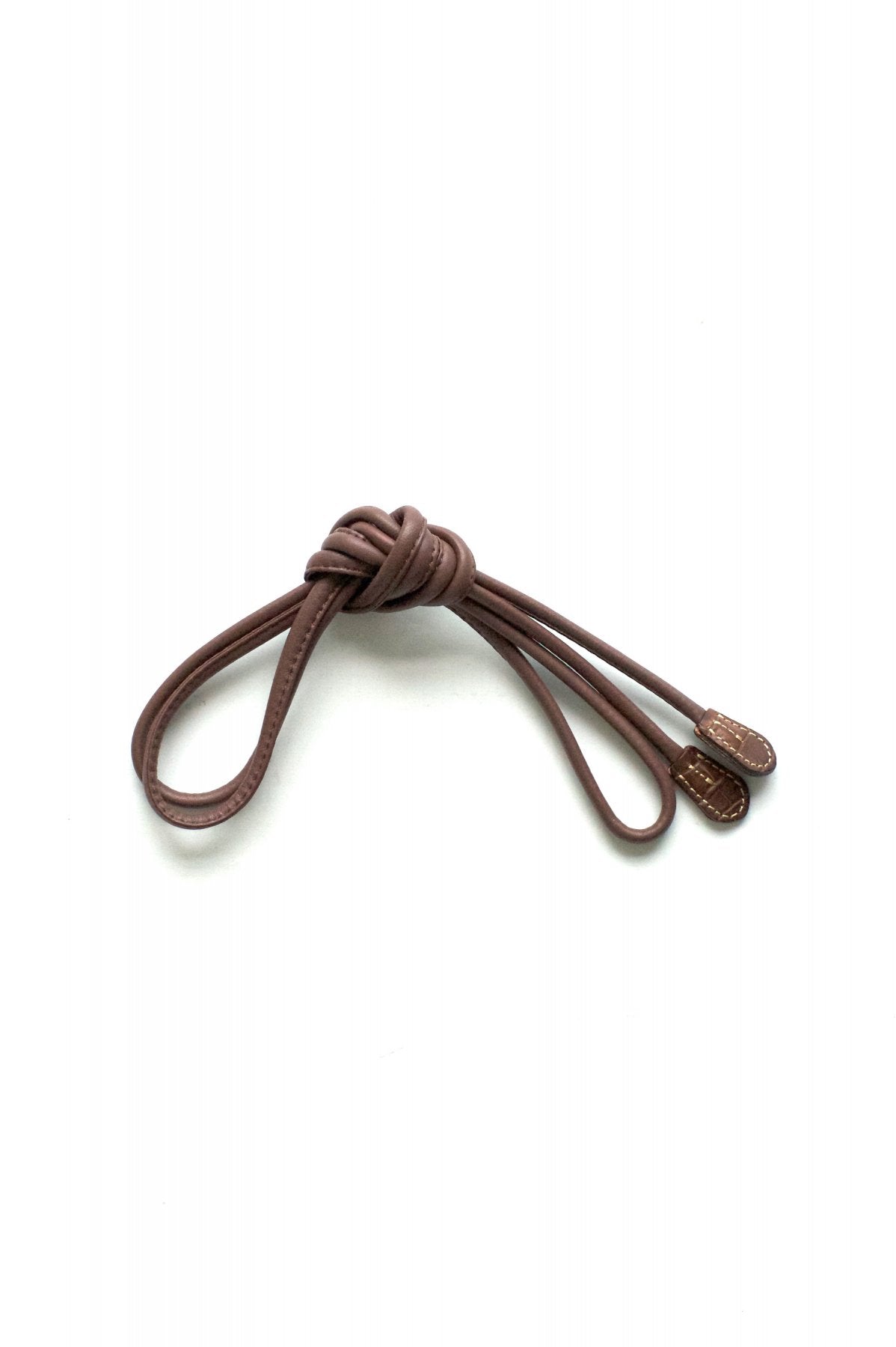 OLD JOE - LEATHER STRING BELT - CHESTNUT