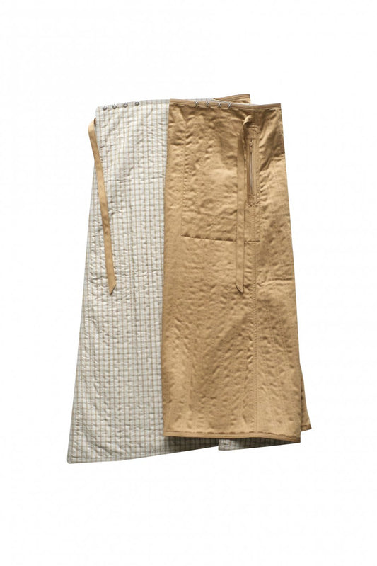 WRYHT - REVERSIVLE QUILT SKIRT - WHEAT