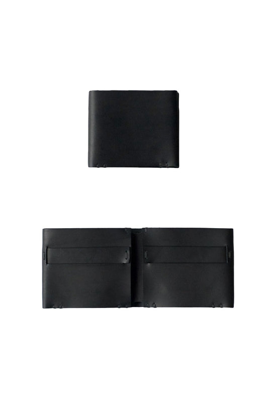 FEIT - HAND SEWN SQUARE BIFOLD NO COIN - BLACK