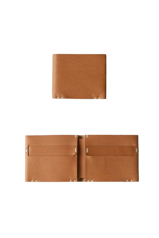 FEIT - HAND SEWN SQUARE BIFOLD NO COIN - TAN