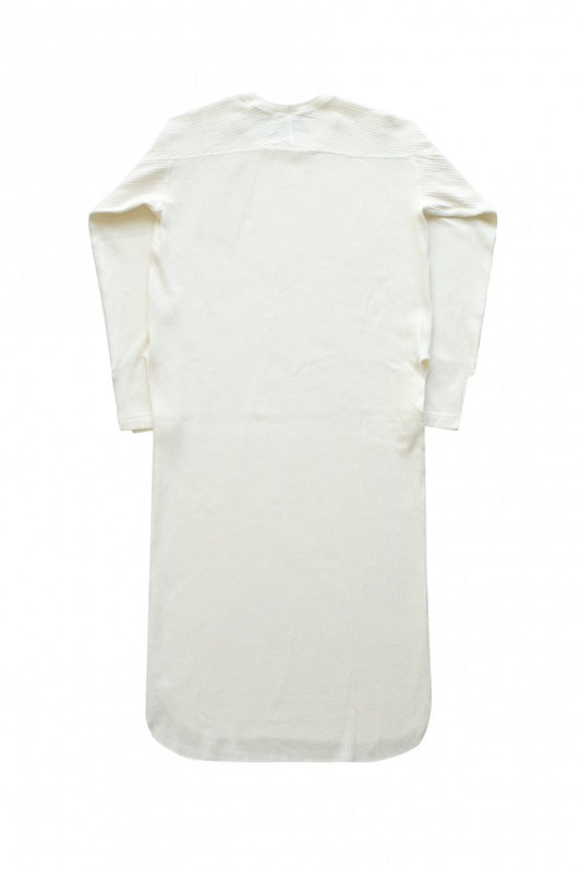 WRYHT- CREW-NECK RIBBED DRESS - NATURAL