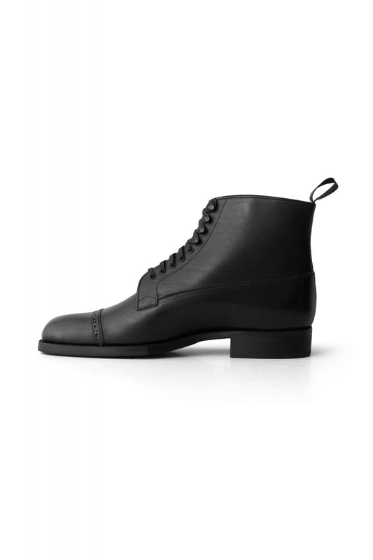 OLD JOE ★★★ - EXCLUSIVE "The Trader" VACHETTA LEATHER CAP TOE BOOTS - BLACK