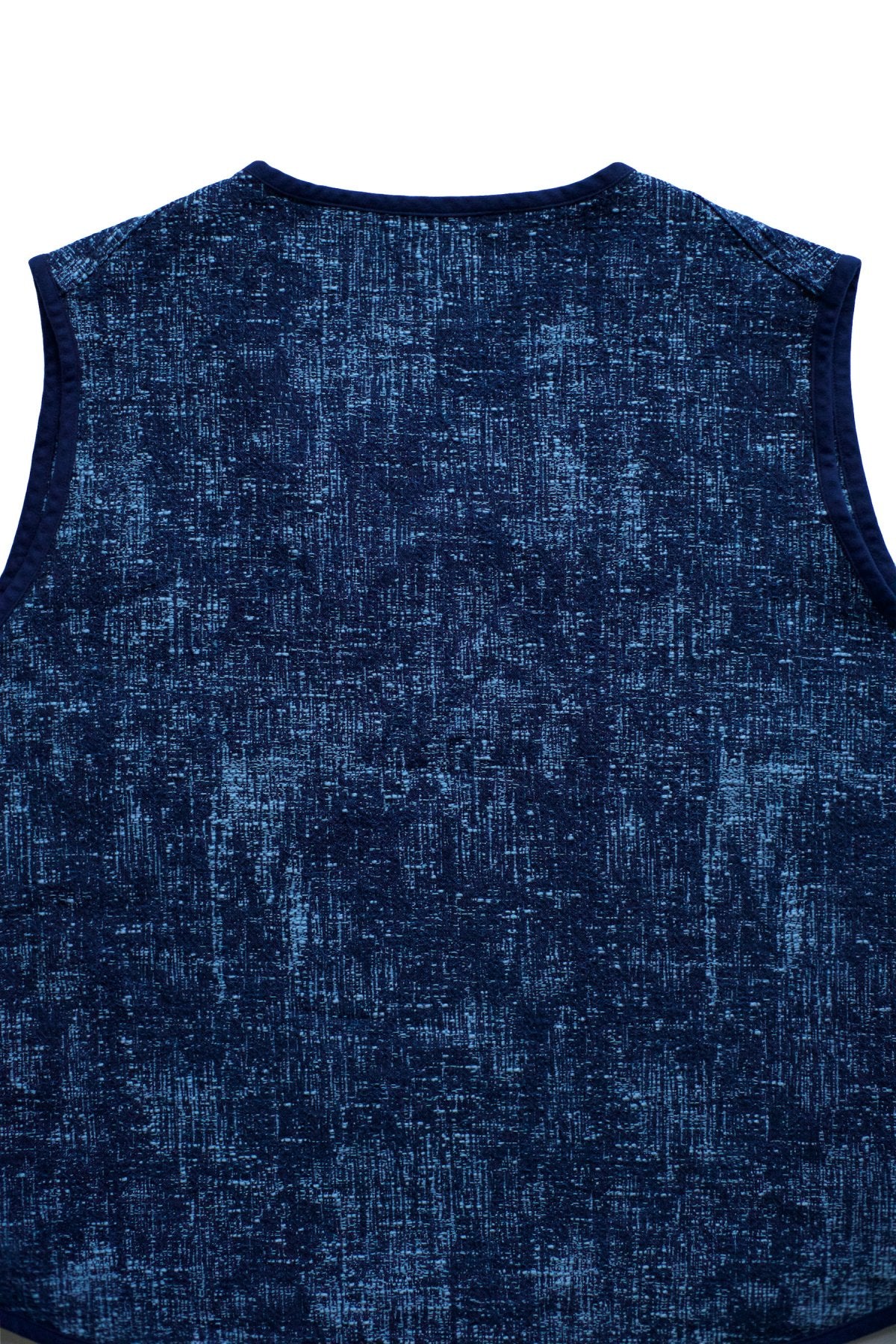 Porter Classic - PEELED CLOTH PULLOVER VEST - BLUE