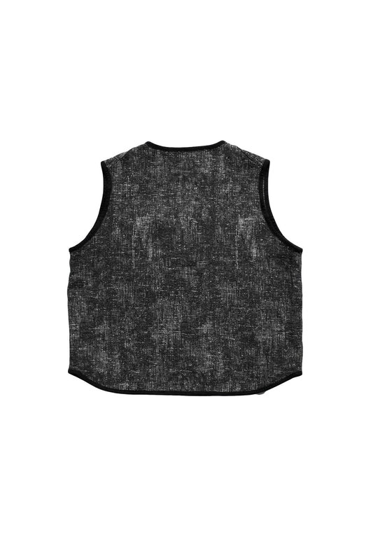 Porter Classic - PEELED CLOTH PULLOVER VEST - BLACK