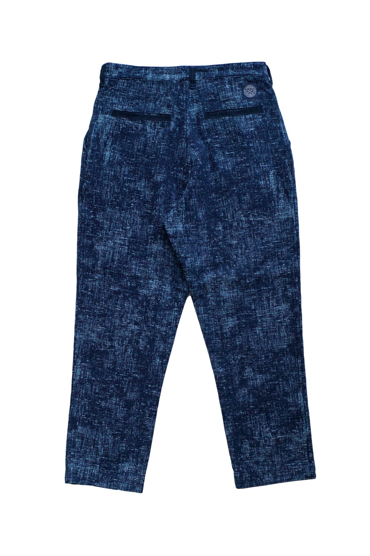 Porter Classic - PEELED CLOTH CROPPED PANTS - BLUE