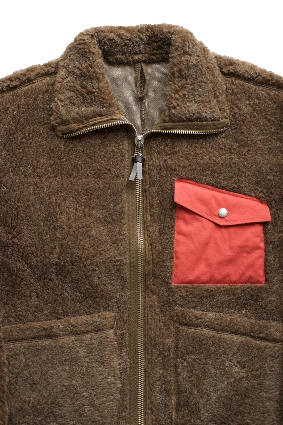 NIGEL CABOURN - SUB PILE JACKET - BROWN