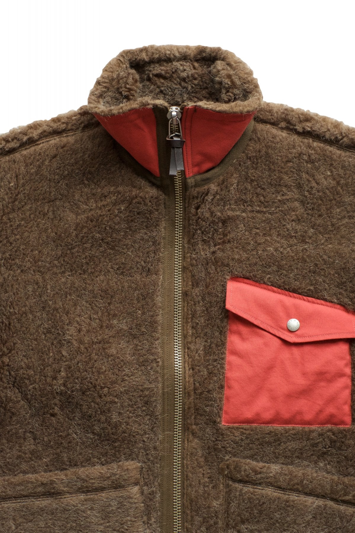 NIGEL CABOURN - SUB PILE JACKET - BROWN