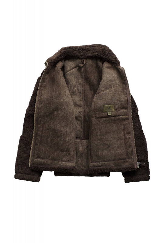 NIGEL CABOURN - SUB PILE JACKET - DARK BROWN