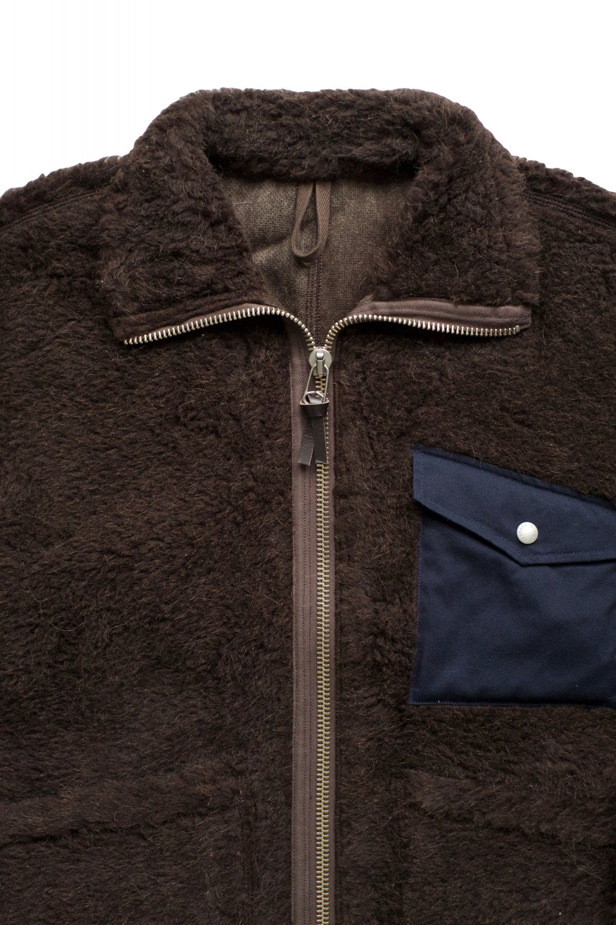 NIGEL CABOURN - SUB PILE JACKET - DARK BROWN