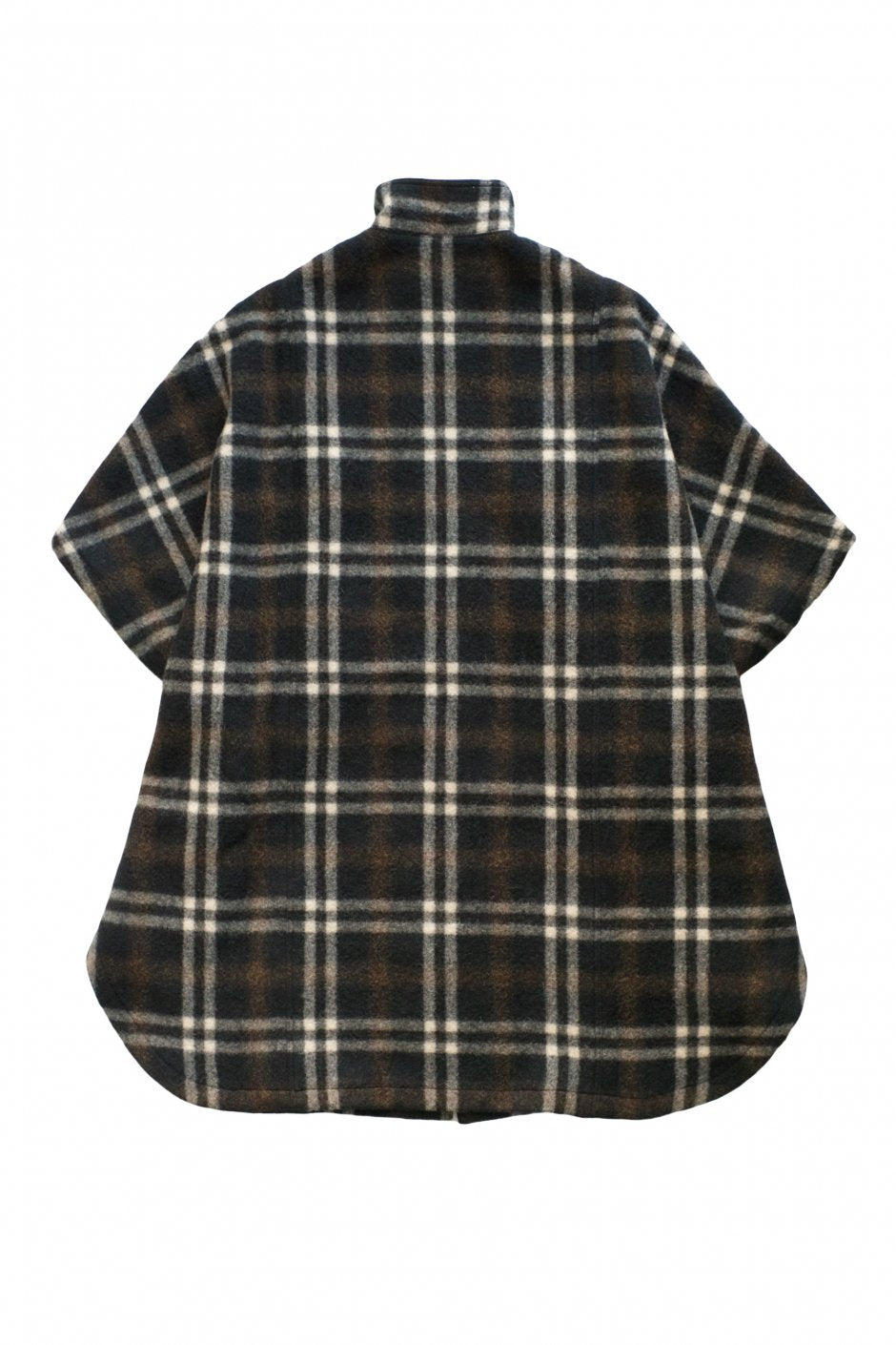 WRYHT - STAND COLLAR MANTLE - BLACK PLAID